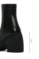 Women's Black Leather Platform Heeled Boots | Derimod Women's Black Leather Platform Heeled Boots | Derimod