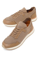 Erkek Vizon Bağcıklı Kumaş Sneaker | Derimod Erkek Vizon Bağcıklı Kumaş Sneaker | Derimod