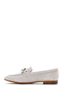 Kadın Bej Tokalı Süet Deri Casual Loafer | Derimod Kadın Bej Tokalı Süet Deri Casual Loafer | Derimod