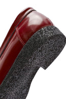 Women's Burgundy Accessory Detailed Leather Masculine Loafer | Derimod Women's Burgundy Accessory Detailed Leather Masculine Loafer | Derimod