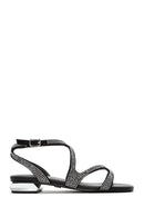 Women's Black Stone Buckle Sandals | Derimod Women's Black Stone Buckle Sandals | Derimod