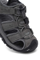 Erkek Gri Deri Outdoor Sandalet | Derimod Erkek Gri Deri Outdoor Sandalet | Derimod