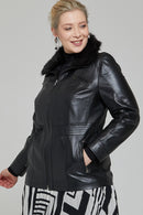 Mira (plus) Women's Black Coat | Derimod Mira (plus) Women's Black Coat | Derimod