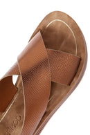 Women's Bronze Thick-Soled Metallic Sandals | Derimod Women's Bronze Thick-Soled Metallic Sandals | Derimod