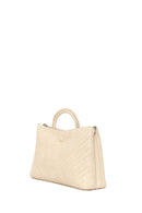 Woman Cream Long-Strap Printed Mini Shoulder Bag | Derimod Woman Cream Long-Strap Printed Mini Shoulder Bag | Derimod