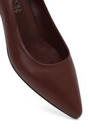 Derimod Flex Women Burgundy Thick Heeled Leather Shoes | Derimod Derimod Flex Women Burgundy Thick Heeled Leather Shoes | Derimod