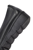 Woman Black Buckled Wedge Heel Leather Loafer | Derimod Woman Black Buckled Wedge Heel Leather Loafer | Derimod