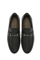 Men's Black Printed Leather Casual Loafer | Derimod Men's Black Printed Leather Casual Loafer | Derimod