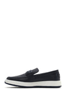 Men's Navy Blue Leather Loafer | Derimod Men's Navy Blue Leather Loafer | Derimod