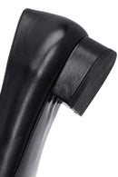 Kadın Siyah Kısa Topuklu Deri Babet | Derimod Kadın Siyah Kısa Topuklu Deri Babet | Derimod