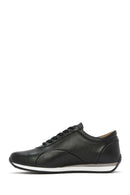 Men's Black Lace-Up Leather Casual Sneaker | Derimod Men's Black Lace-Up Leather Casual Sneaker | Derimod