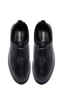 Male Black Lace-Up Thick-Soled Leather Casual Shoes | Derimod Male Black Lace-Up Thick-Soled Leather Casual Shoes | Derimod
