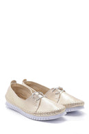Women's Leather Silvery Shoes | Derimod Women's Leather Silvery Shoes | Derimod