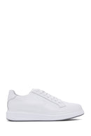 Men's White Lace-up Leather Sneaker | Derimod Men's White Lace-up Leather Sneaker | Derimod