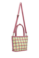 Women Pink Woven Shoulder Bag | Derimod Women Pink Woven Shoulder Bag | Derimod