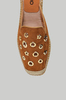 Women's Studded Detailed Suede Slippers | Derimod Women's Studded Detailed Suede Slippers | Derimod