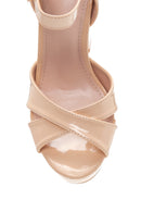 Kadın Bej Kalın Topuklu Platform Sandalet | Derimod Kadın Bej Kalın Topuklu Platform Sandalet | Derimod