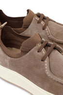 Male Beige Lace-Up Thick-Soled Suede Leather Casual Shoes | Derimod Male Beige Lace-Up Thick-Soled Suede Leather Casual Shoes | Derimod