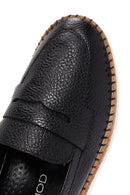 Women's Black Leather Comfort Loafer | Derimod Women's Black Leather Comfort Loafer | Derimod
