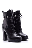 Women's Lace-Up Leather Boots | Derimod Women's Lace-Up Leather Boots | Derimod