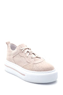 Kadın Deri Süet Yüksek Taban Sneaker | Derimod Kadın Deri Süet Yüksek Taban Sneaker | Derimod