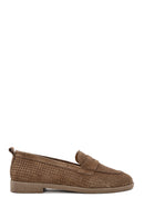 Kadın Taba Süet Deri Loafer | Derimod Kadın Taba Süet Deri Loafer | Derimod