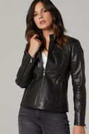 April Women's Leather Jacket | Derimod April Women's Leather Jacket | Derimod