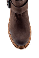 Women's Nubuck Buckle Detailed Boots | Derimod Women's Nubuck Buckle Detailed Boots | Derimod