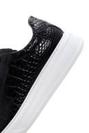 Erkek Siyah Bağcıklı Deri Sneaker | Derimod Erkek Siyah Bağcıklı Deri Sneaker | Derimod