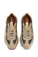 Men's Mink Lace-up Leather Sneaker | Derimod Men's Mink Lace-up Leather Sneaker | Derimod