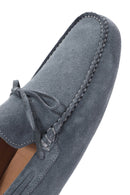 Men's Navy Blue Suede Leather Loafer | Derimod Men's Navy Blue Suede Leather Loafer | Derimod