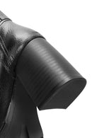 Women's Black Thick Heeled Leather Chelsea Boots | Derimod Women's Black Thick Heeled Leather Chelsea Boots | Derimod