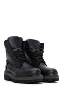 Caterpillar Women's Black Sophist Leather Boots | Derimod Caterpillar Women's Black Sophist Leather Boots | Derimod