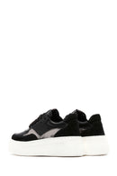 Kadın Siyah Deri Kalın Tabanlı Sneaker | Derimod Kadın Siyah Deri Kalın Tabanlı Sneaker | Derimod
