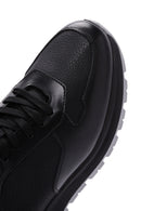 Erkek Siyah Deri Casual Sneaker | Derimod Erkek Siyah Deri Casual Sneaker | Derimod