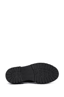 Kadın Siyah Kalın Tabanlı Deri Maskülen Loafer | Derimod Kadın Siyah Kalın Tabanlı Deri Maskülen Loafer | Derimod