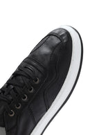 Men's Black Lace-up Leather Sneaker | Derimod Men's Black Lace-up Leather Sneaker | Derimod