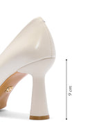 Kadın Bej Topuklu Deri Stiletto | Derimod Kadın Bej Topuklu Deri Stiletto | Derimod