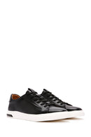 Men's Black Lace-up Leather Sneaker | Derimod Men's Black Lace-up Leather Sneaker | Derimod