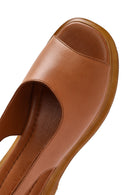 Women's Tan Leather Sandals | Derimod Women's Tan Leather Sandals | Derimod