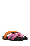 Women's Pink Suede Leather Slippers | Derimod Women's Pink Suede Leather Slippers | Derimod