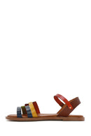 Women's Multicolored Leather Bodrum Sandals | Derimod Women's Multicolored Leather Bodrum Sandals | Derimod