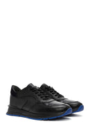 Erkek Siyah Bağcıklı Deri Casual Sneaker | Derimod Erkek Siyah Bağcıklı Deri Casual Sneaker | Derimod