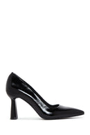 Woman Black High-Heeled Patent Leather Leather Shoes | Derimod Woman Black High-Heeled Patent Leather Leather Shoes | Derimod