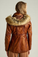 Teresa Women's Leather Jacket | Derimod Teresa Women's Leather Jacket | Derimod