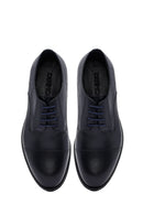 Men's Navy Blue Lace-Up Leather Classic Shoes | Derimod Men's Navy Blue Lace-Up Leather Classic Shoes | Derimod