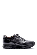 Erkek Kroko Detaylı Deri Sneaker | Derimod Erkek Kroko Detaylı Deri Sneaker | Derimod