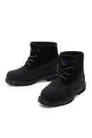 Caterpillar Women's Black Vermont Fur Nubuck Leather Boots | Derimod Caterpillar Women's Black Vermont Fur Nubuck Leather Boots | Derimod