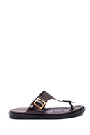 Men's Leather Flip Flops | Derimod Men's Leather Flip Flops | Derimod