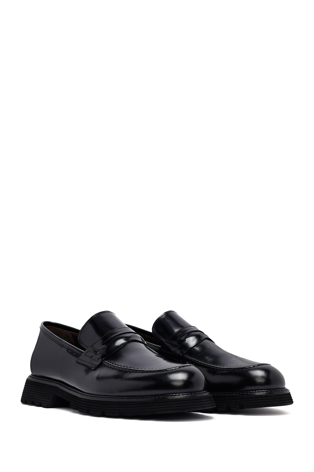 Erkek Siyah Deri Klasik Loafer